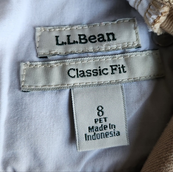 LL Bean Classic Fit Women's Tan Pants Size 8 Petite Item ID # 500883 - Picture 4 of 11